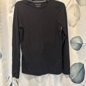 Nautica Black Crew Neck Top